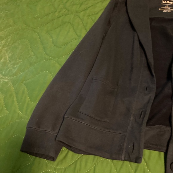 LL Bean sweatshirt fabric blazer Large - Picture 3 of 5